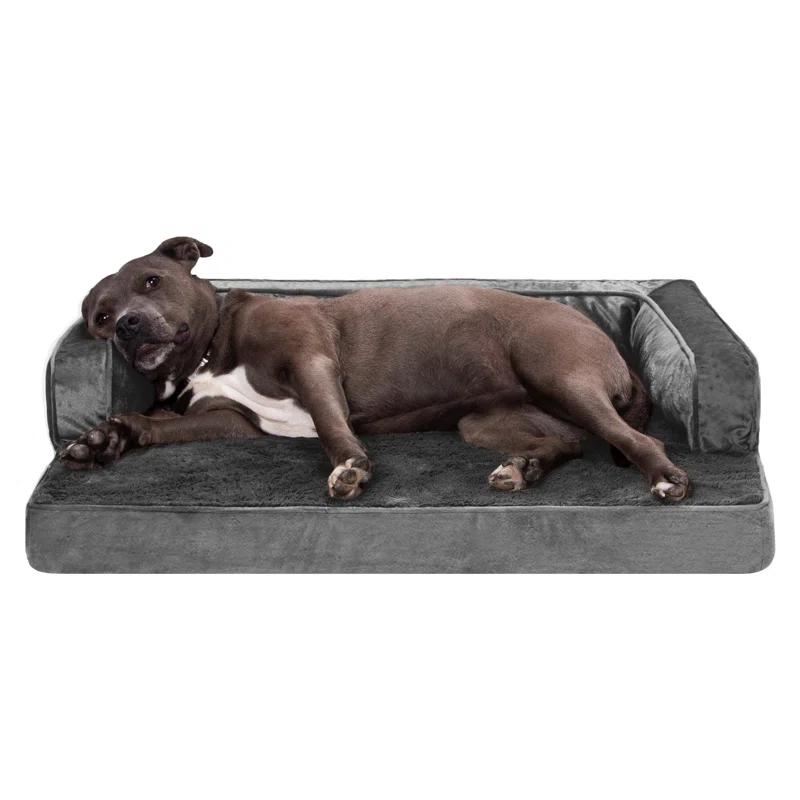 Plush & Velvet Comfy Couch Sofa-Style Pet Bed