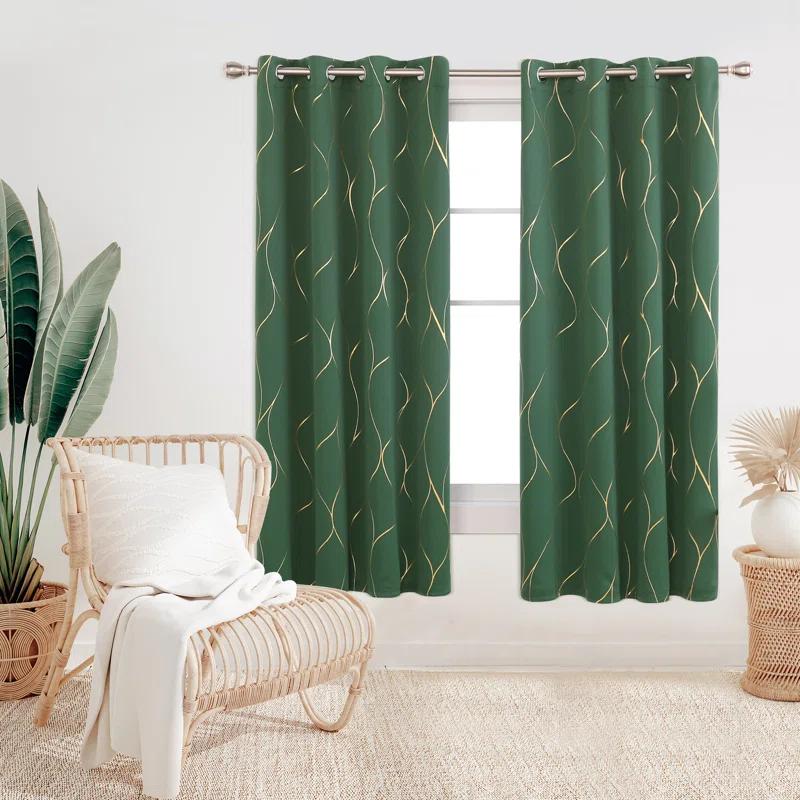 Everly Quinn Boulus Polyester Room Darkening Curtain Pair