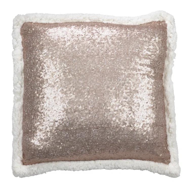 Saro Paillette Collection Sequined Throw Pillow
