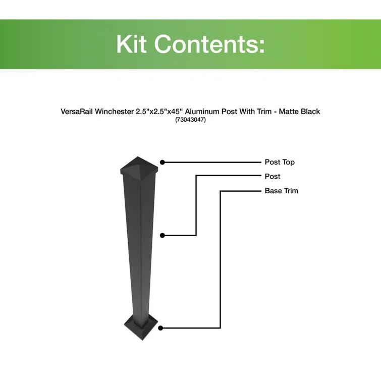 Barrette Outdoor Living VersaRail Winchester Barrette Outdoor Living Aluminum for Rail