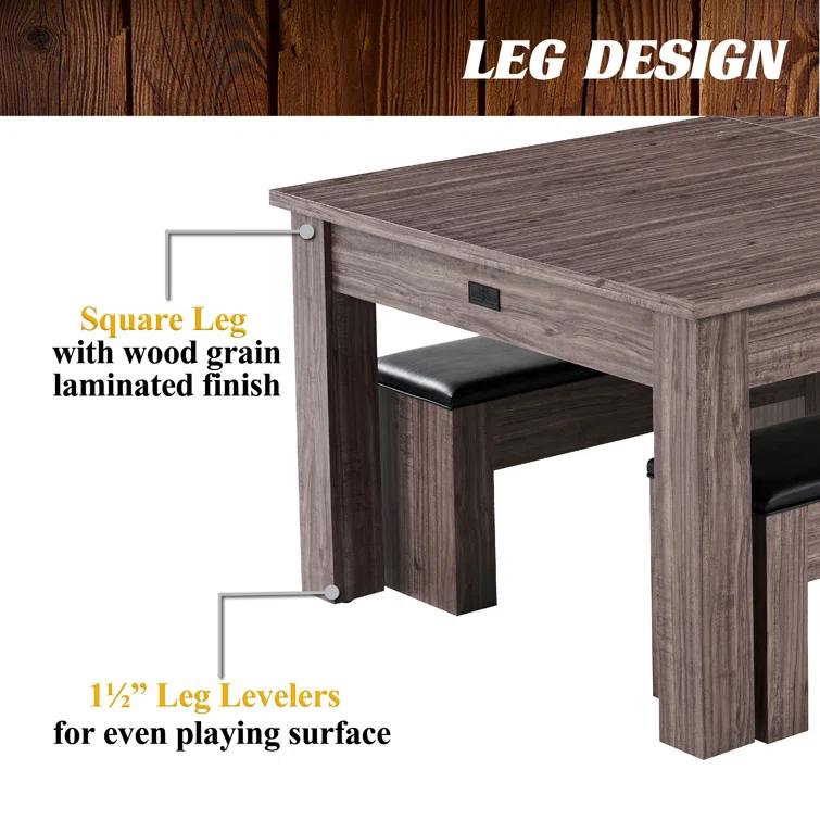 Barrington Billiards Company Barrington Billiards Monteray 3-in-1 Combination Table includes 7’ Billiard Table, Table Tennis and Dining Top with Game Accessories & Rolling Storage Caddy