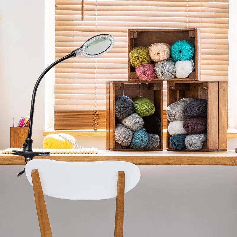 Brightech Lightview Pro 23.5 in. Adjustable Gooseneck Magnifying Desk Lamp