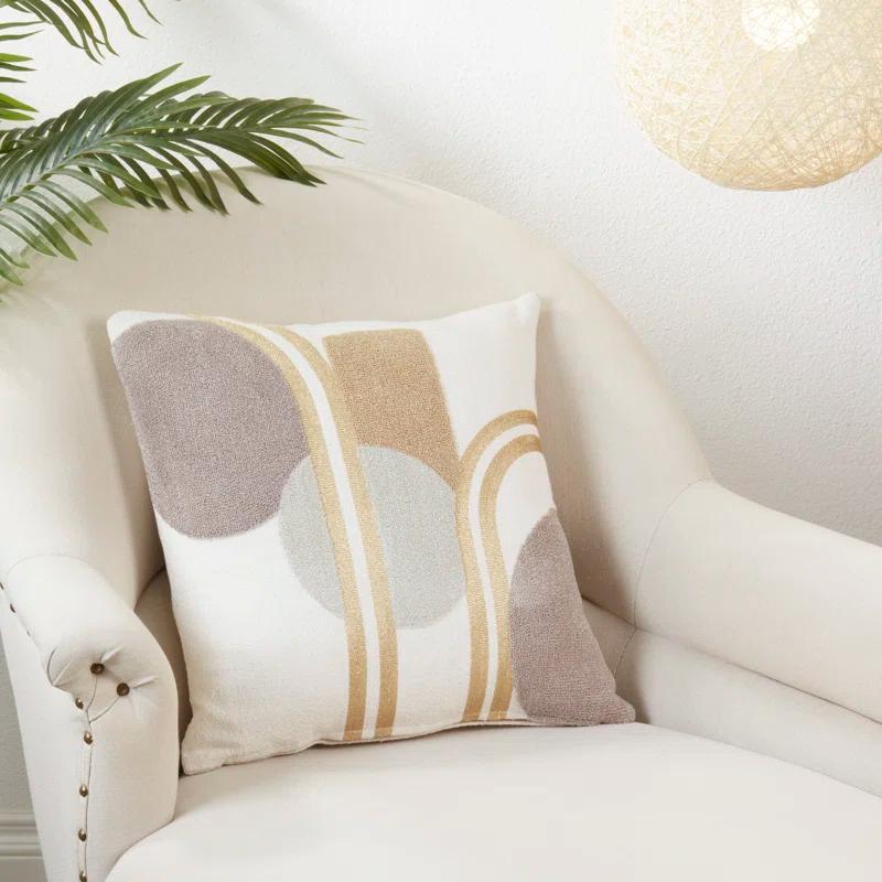 Saro Senara Collection Abstract Cotton Throw Pillow