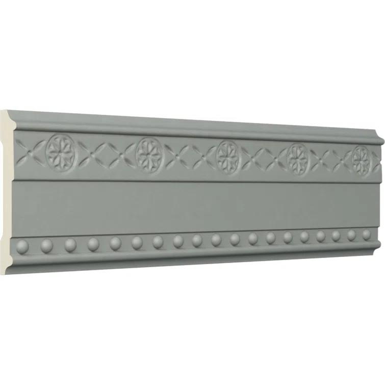 Ekena Millwork 2 3/4"H x 1/2"P x 94 1/2"L, (1 5/8" Repeat), Tralee Chair Rail (Set of 12)