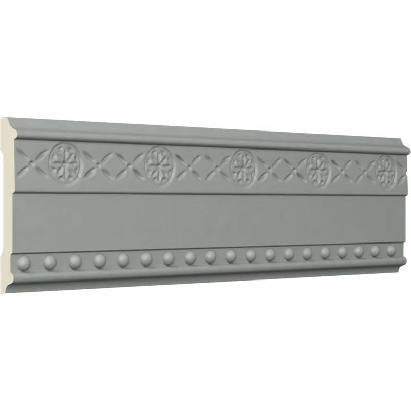 Ekena Millwork 2 3/4"H x 1/2"P x 94 1/2"L, (1 5/8" Repeat), Tralee Chair Rail (Set of 12)