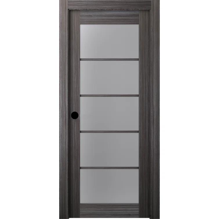 Palladio 5 Lite DIY-Friednly Manufactured Wood and Glass Single Prehung Interior Door