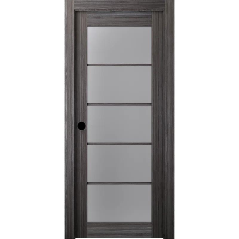 Palladio 5 Lite DIY-Friednly Manufactured Wood and Glass Single Prehung Interior Door
