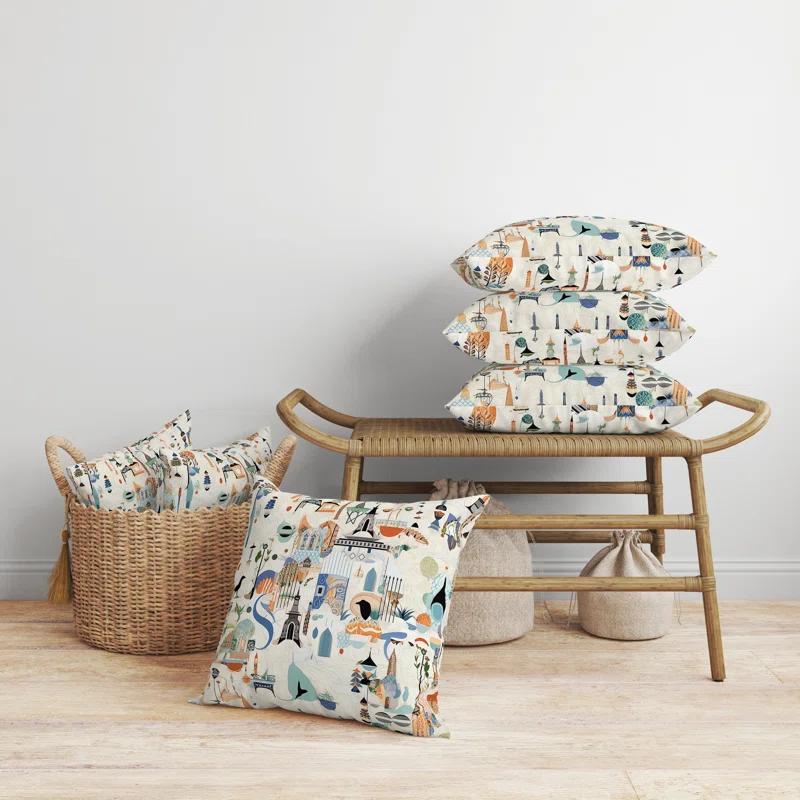 Amrita Sen Palace Portraits Reversible Throw Pillow