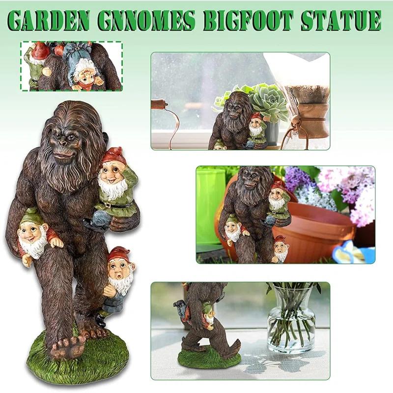 Schlepping the Garden Gnomes Bigfoot Statue