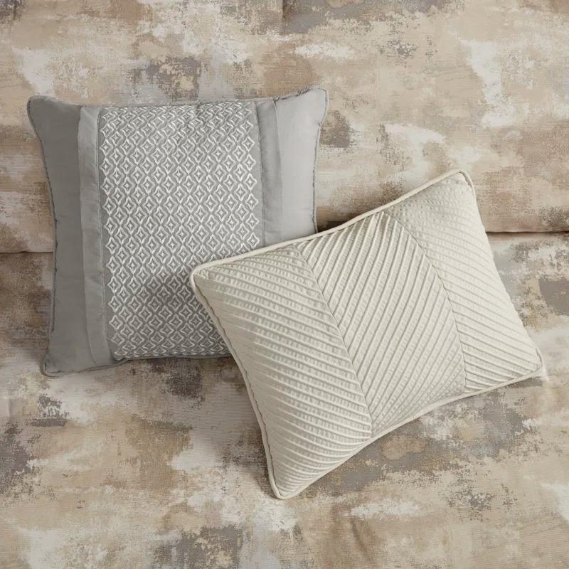 Madison Park Beacon 7 Piece Textured Cotton Blend Comforter Set (Set of 7)