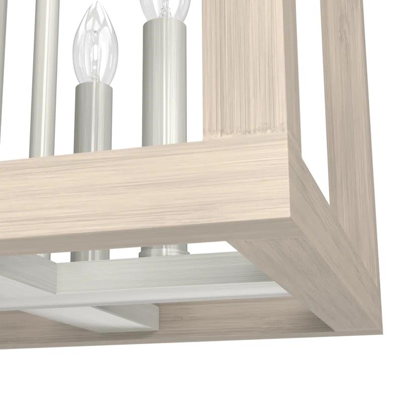 Hunter Fan Squire Manor 4 - Light Lantern Rectangle Chandelier