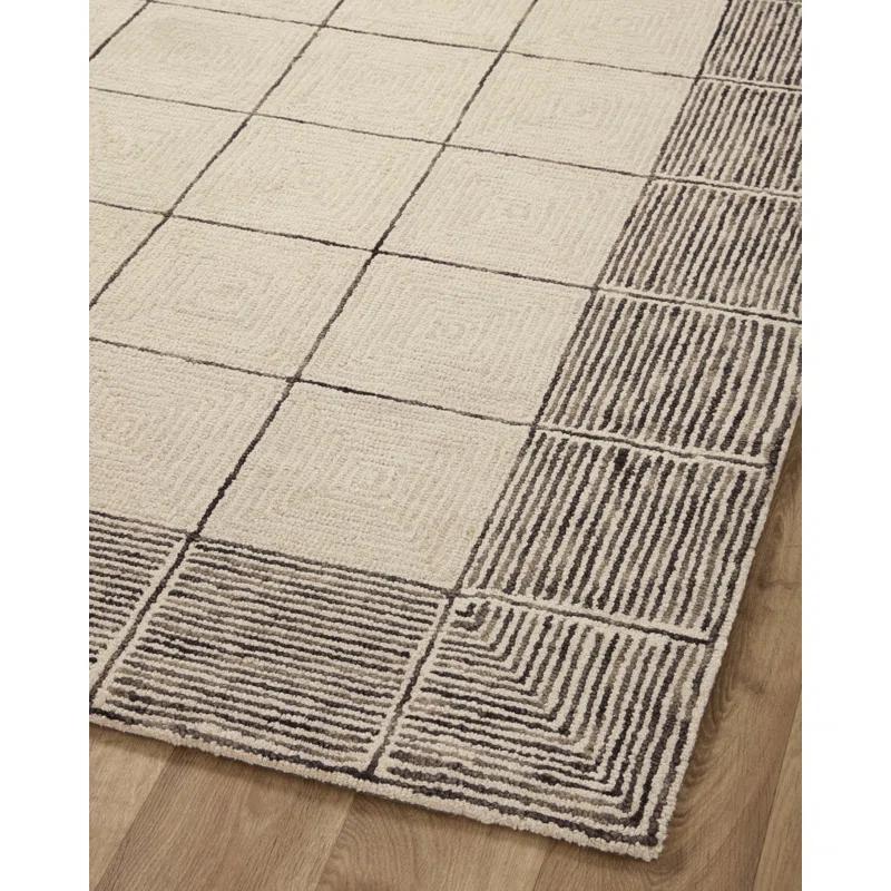 Chris Loves Julia x Loloi Francis Collection FRA-02 Cream / Black, Contemporary  Area Rug