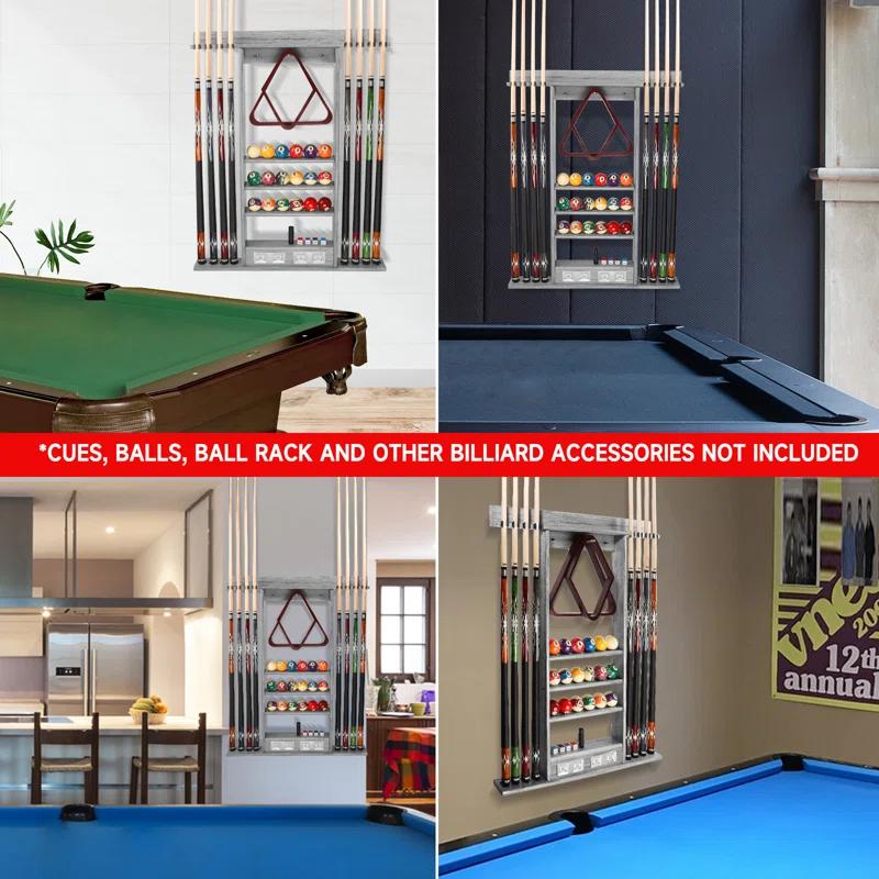 GSE Games & Sports Expert GSE Games & Sports Expert Wood Pool Cue Rack