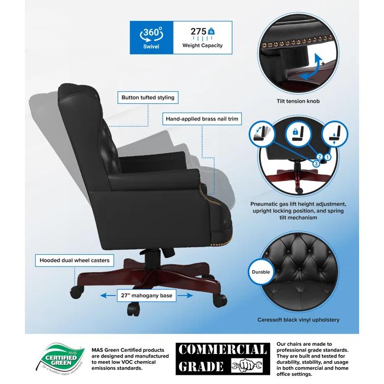 Boss Office Products Traditional Vinyl Executive Chair