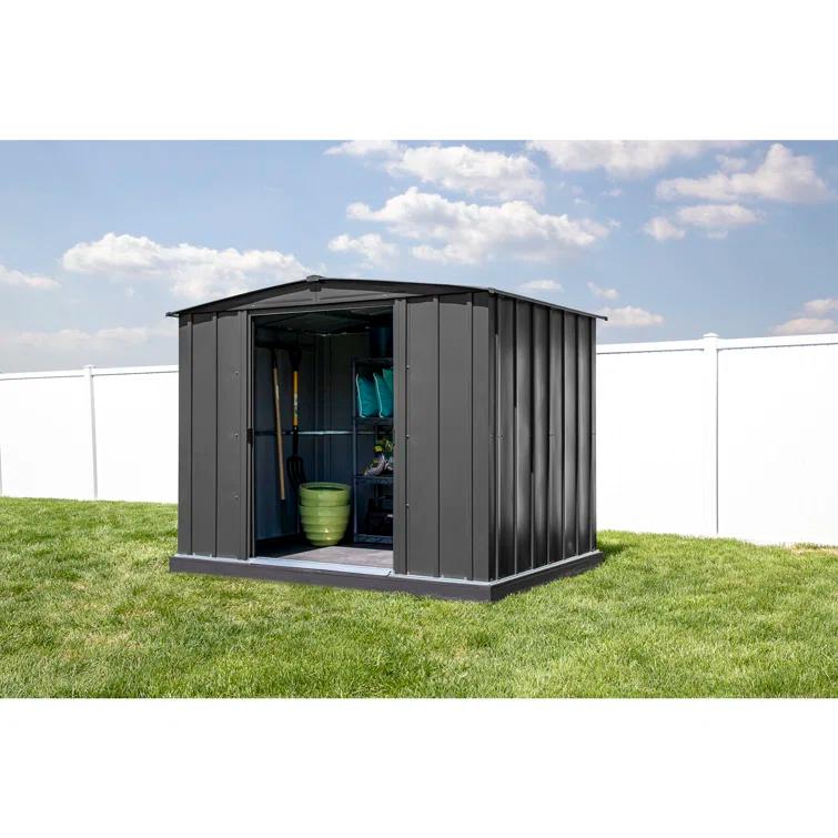 Arrow 8 ft. W x 6 ft. D Galvanized Steel Storage Shed