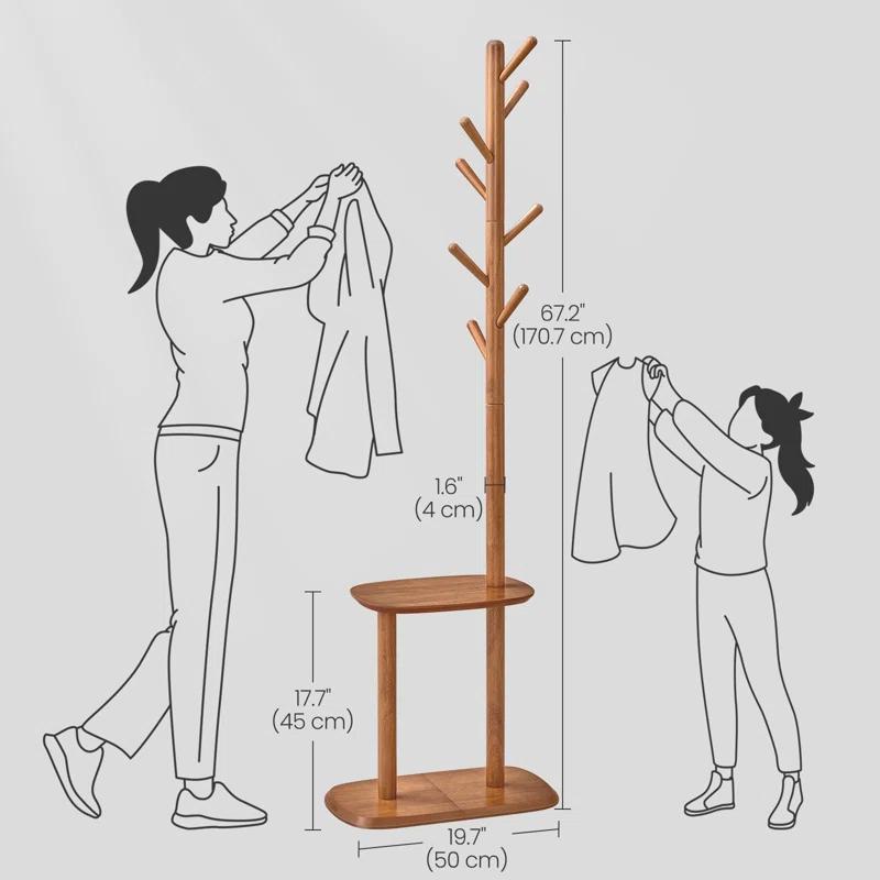 Latitude Run® Coat Rack Stand With 8 Hooks