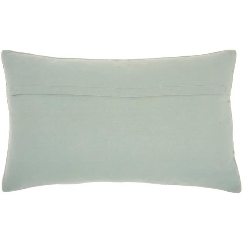 Mina Victory 12" X 20" Ivory Cotton Throw Pillow