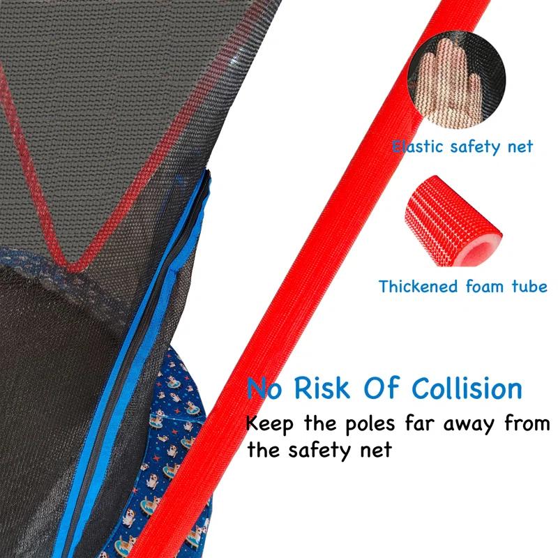 Ceballos 66'' Trampoline For Kids Toddler Indoor Outdoor Small Trampolines For Baby With Heighten Net No-Gap Design For Kids