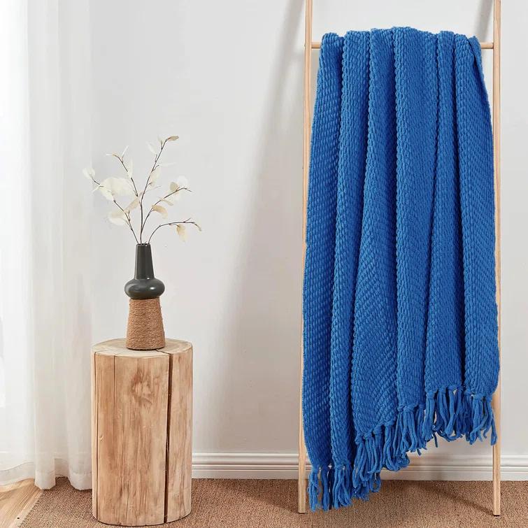 Home Soft Things Tweed Knitted Throw Blanket