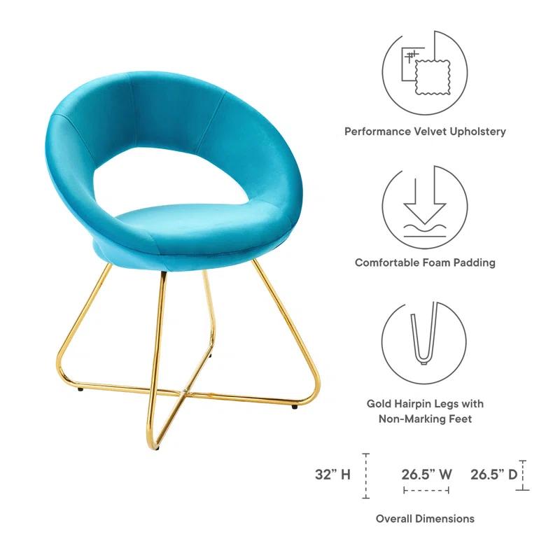 Modway Nouvelle Upholstered Fabric Dining Chair Set of 2