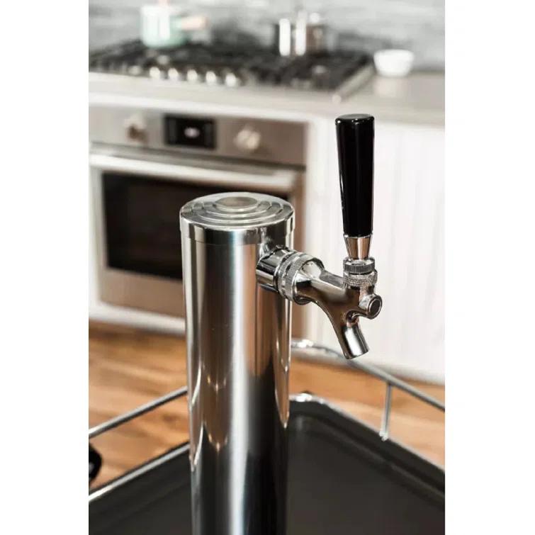 EdgeStar EdgeStar 4.9 Cubic Feet Single Tap Freestanding Kegerator with Adjustable Temperature