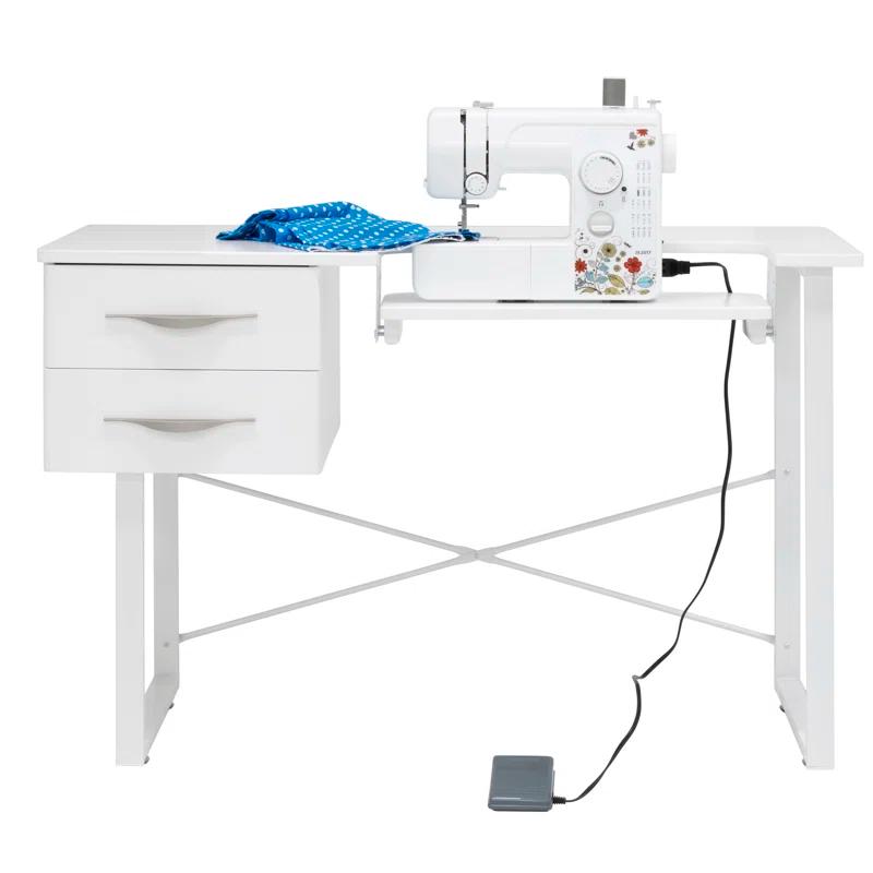 Sew Ready 47.25'' x 23.5'' Sewing Table with Sewing Machine Platform
