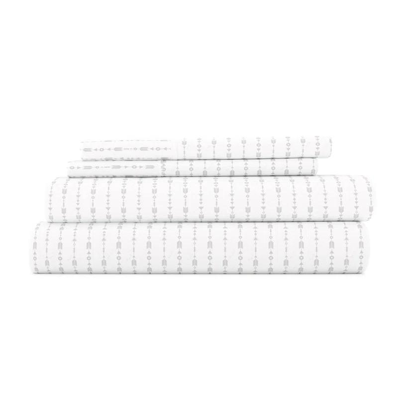 Becky Cameron Home Beaded Arrows Striped Pattern Microfiber Sheet Set