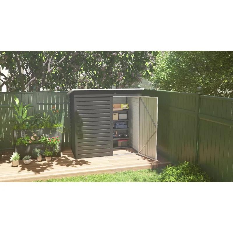 Outsunny 6' x 4' Outdoor Storage Shed, Metal Garden Shed with Lockable Door and Gloves, Tool Shed for Backyard Garden Patio Lawn