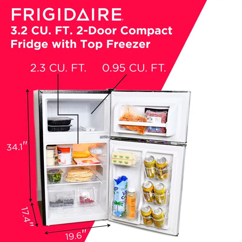 Frigidaire Frigidaire, 3.1 Cu. Ft. 2 Door Compact Refrigerator, Platinum