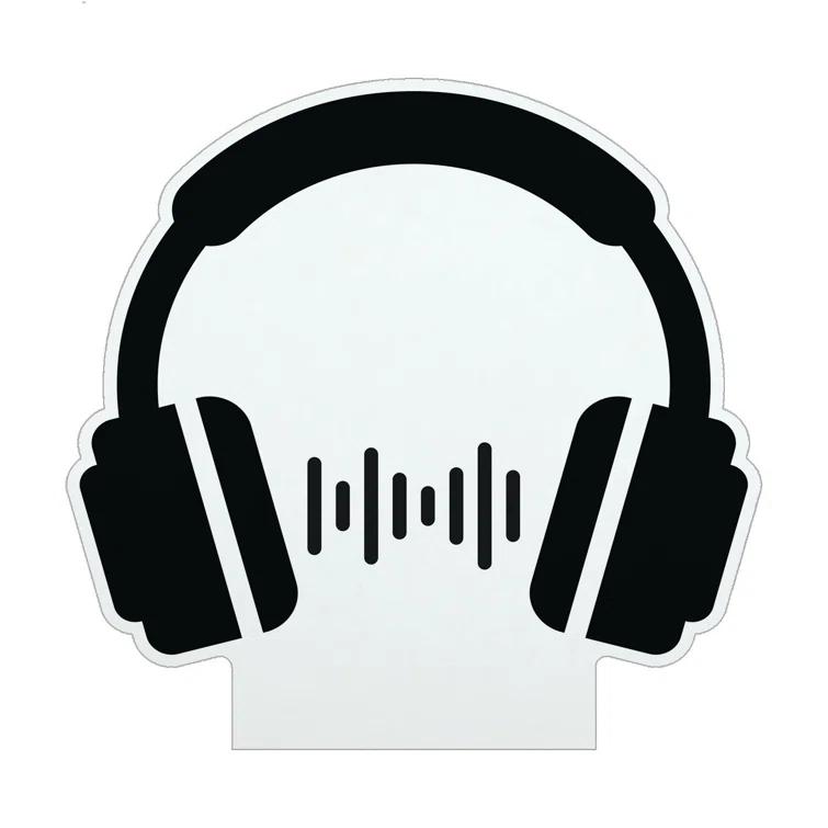 CPS Headphones LED Night Light with Custom Name Laser Engraved on Acrylic Design Insert