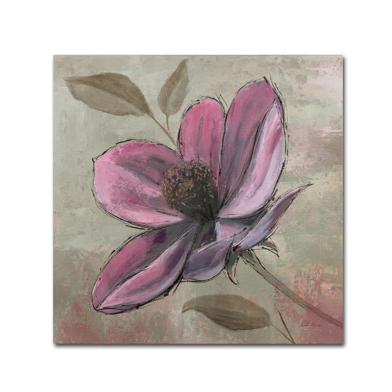 Trademark Fine Art " Plum Floral III " by Emily Adams Painting Print