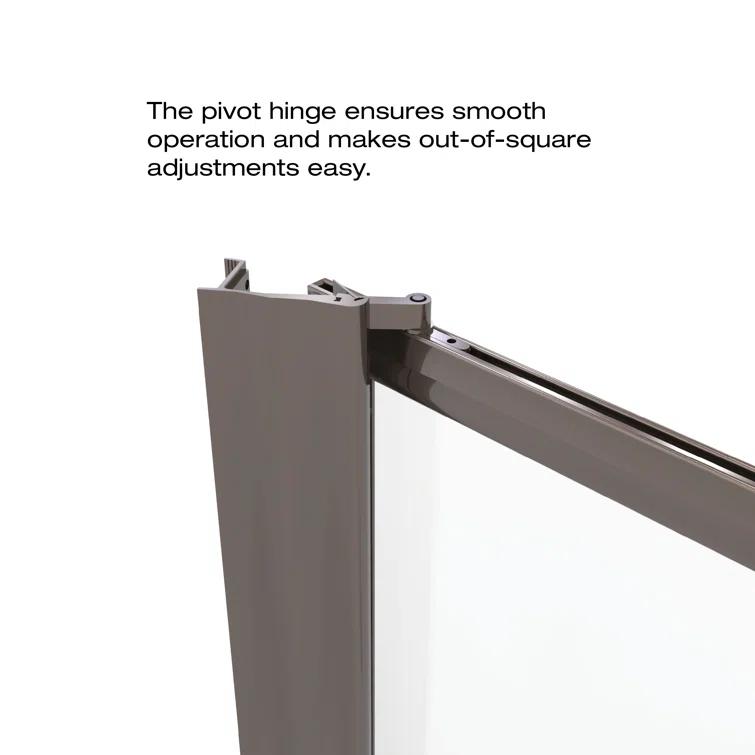 Basco Sopora 31.13" W x 67" H Pivot Framed Shower Door SOPN00A3267XPOR