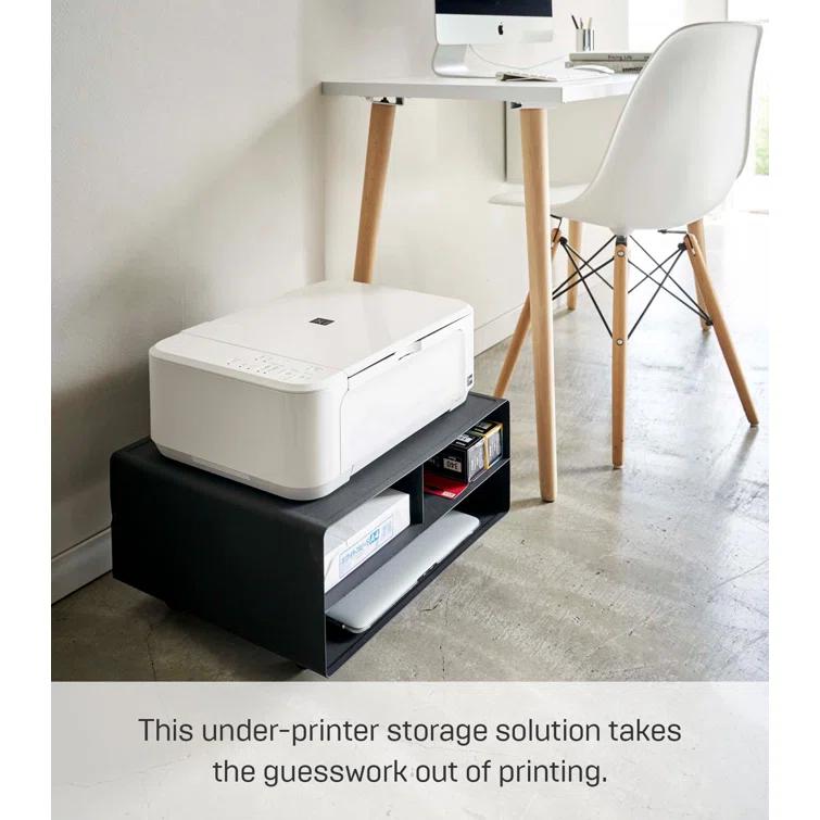 Yamazaki Home Yamazaki Home Desktop Printer Stand - Computer Accessory Office Organizer, Steel