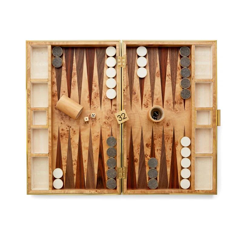 AERIN 21.4'' L Manufactured Wood Backgammon Game Set