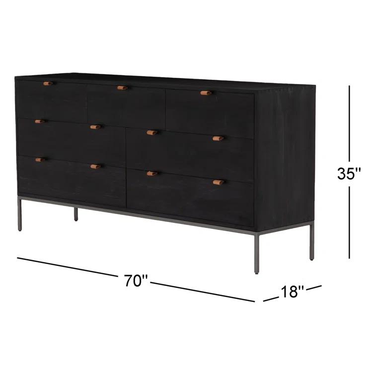 Rosamonde 7-Drawer Dresser - Black