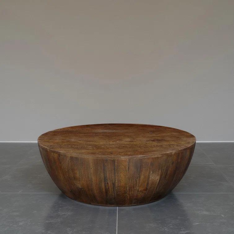 Vivenne Mango Wood Drum Coffee Table