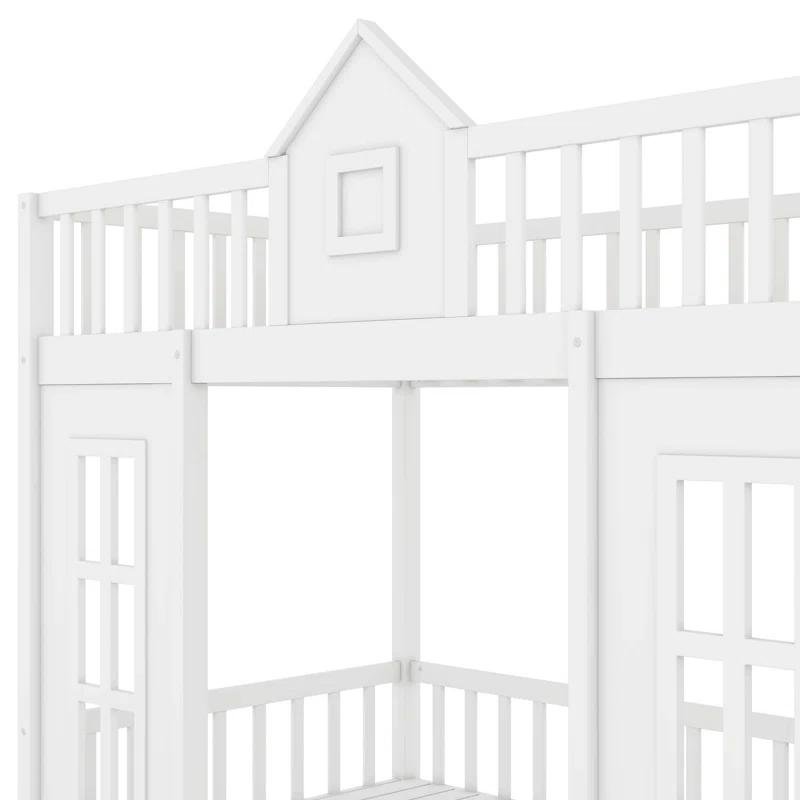 Greenhome Trade Bunk Bed With Changeable Table, Bunk Bed Turn Into Upper Bed And Down Desk