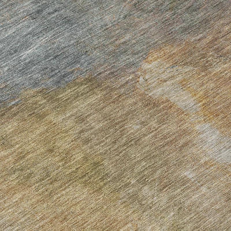 Machine Washable Indoor/Outdoor Chantille ACN1364 Copper Rug