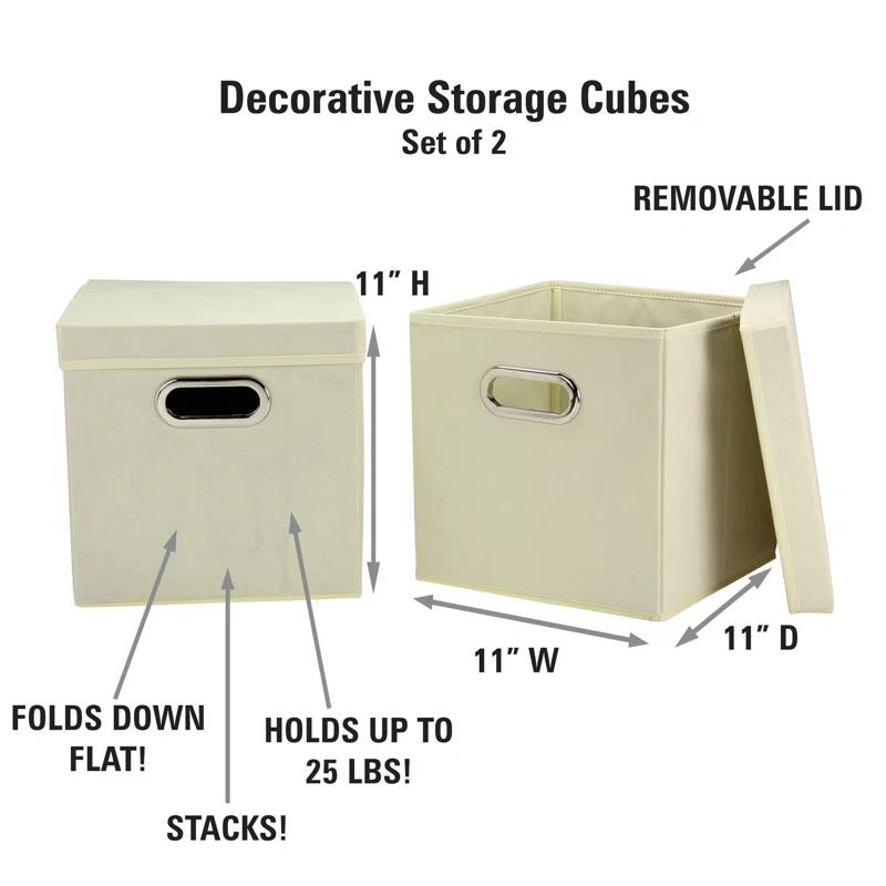 Household Essentials Household Essentials Fabric Bin (Set of 2)