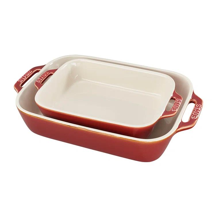 Staub ® Rustic Red 2-Piece Rectangular Baker Set