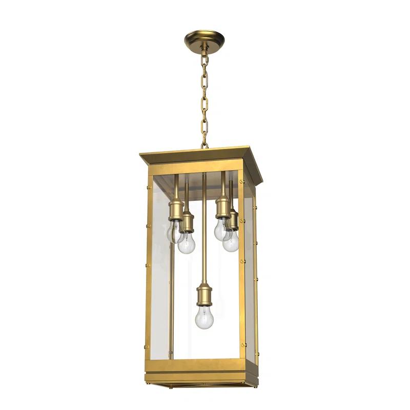 Alora Lighting Douglas 5 - Light Lantern Square / Rectangle Chandelier