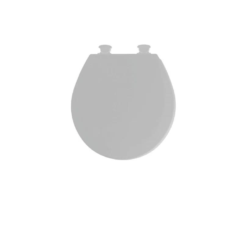 Cameron 41EC Wood Toilet Seat, Never Loosens and Easily Removes for Cleaning, ROUND