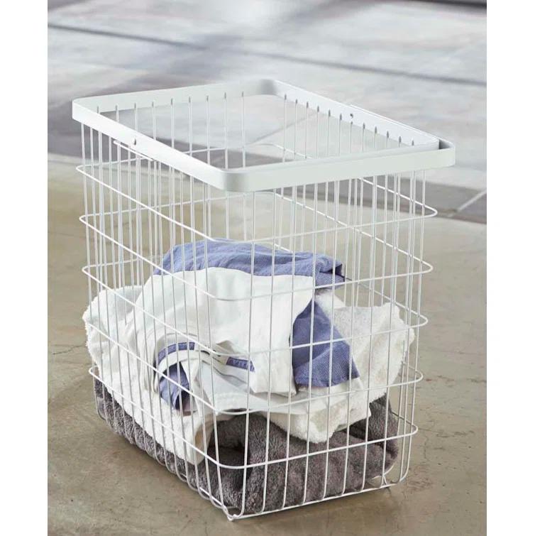 Yamazaki Home Yamazaki Home Laundry Basket, Storage Hamper, Large, Steel, Large, 8.75 gallons, 33 liters