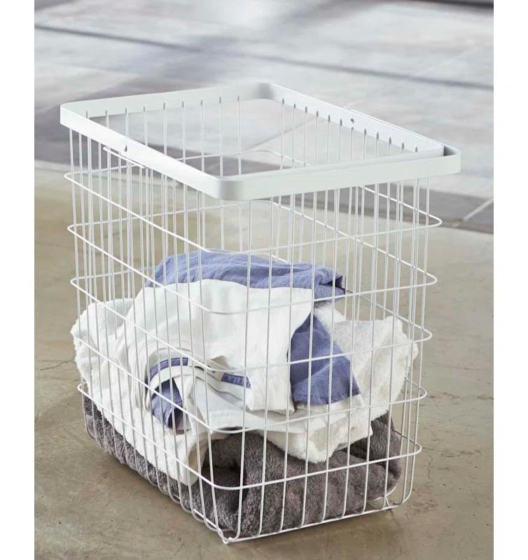 Yamazaki Home Yamazaki Home Laundry Basket, Storage Hamper, Large, Steel, Large, 8.75 gallons, 33 liters