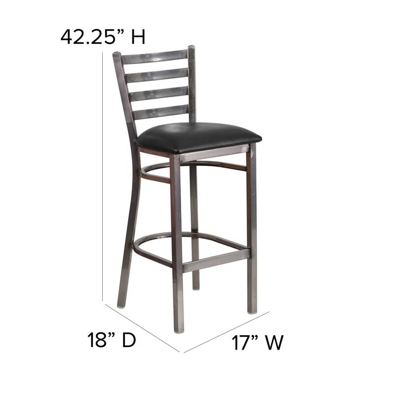 Flash Furniture Brixton Hercules Series Ladder Back Metal Restaurant Barstools