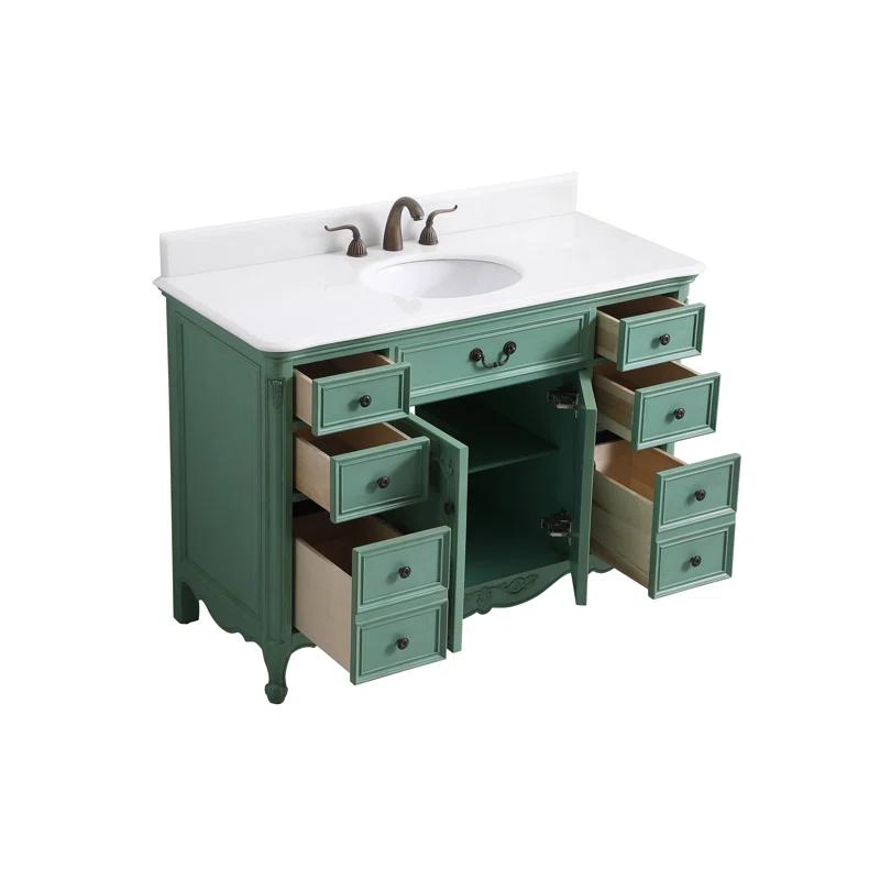 One Allium Way® Angelique 48'' Single Bathroom Vanity with Top