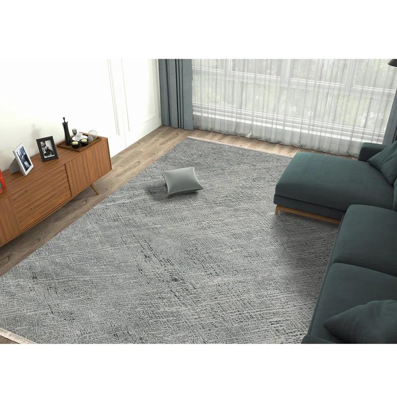 AMER Rugs Majestic Hand-Knotted Wool/Silk Blue Area Rug