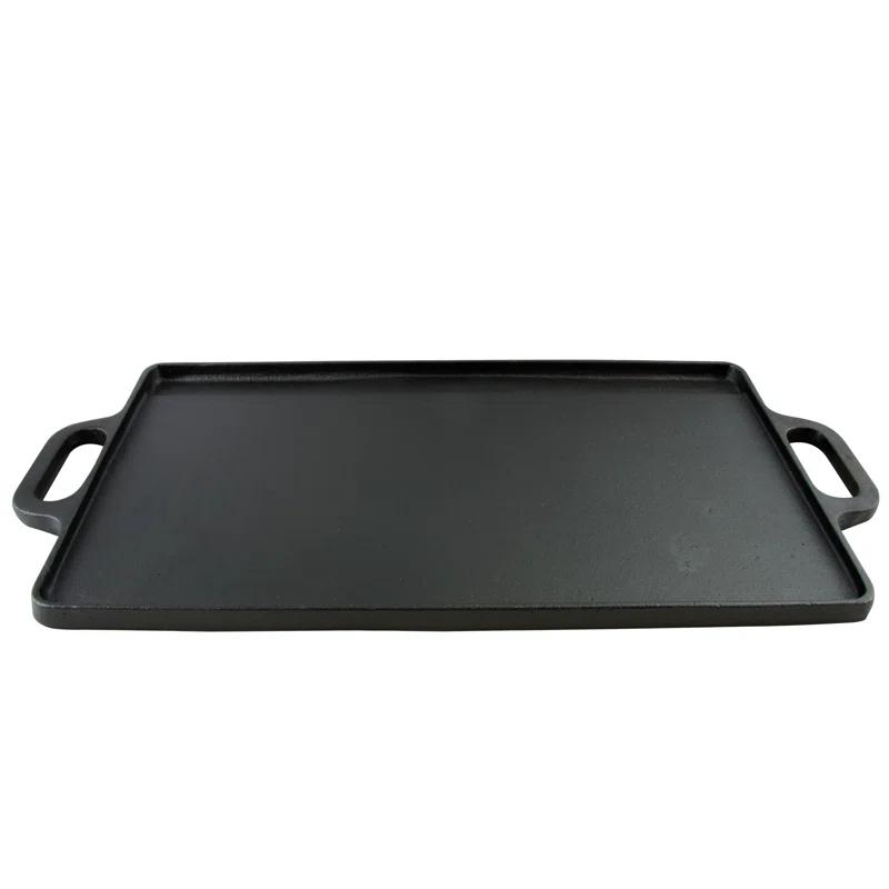 Gibson Gibson Addlestone 13 in. Cast Iron Rectangular Reversible Grill and Griddle Pan