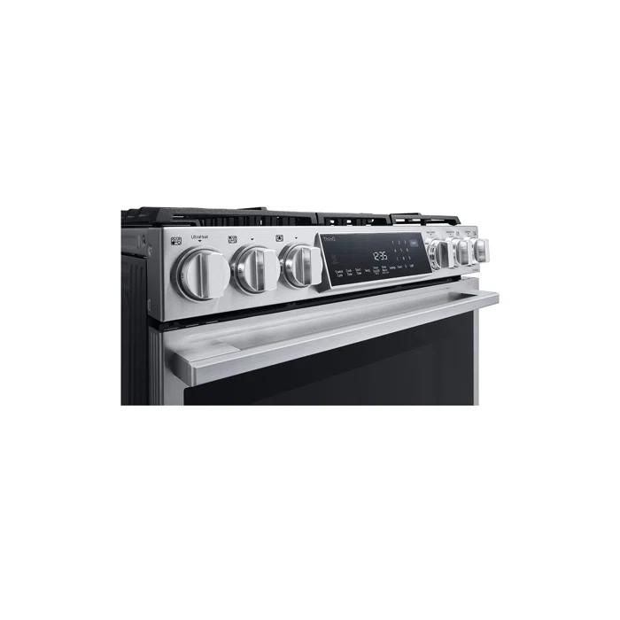 LG Studio LG STUDIO Smart Wi-Fi Dual Fuel Slide-in Range with ProBake Convection® and EasyClean®, 6.3 cu. ft. LSDS6338F