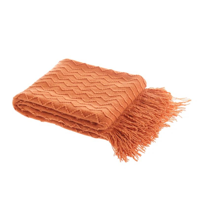 Battilo Home Throw Blanket for Couch, Textured Soft Throw Blankets, Decorative Knitted Blanket for Home Living Room Decor, 50"x60"